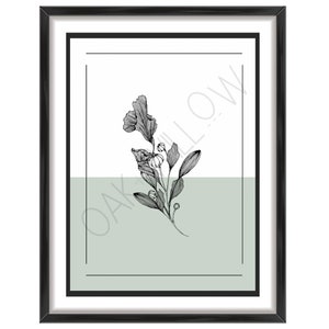 DIGITAL ART PRINT - Home Decor - Modern Decor - Flower Art - Fine Line Art - Flower Art Print