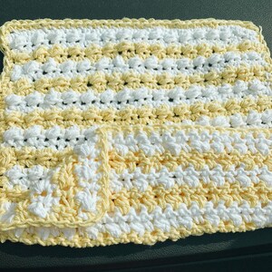 CROCHET PATTERN Crochet Dishcloth Washcloth Home Decor Beginner Crochet Pattern Stripey Wipey Dishcloth image 9