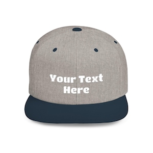 Custom Embroidery Flat Bill Snap Back Cap, Personalized Snapback Hat,  Baseball Cap, Adjustable Snapback, Embroidered Snapback Hat