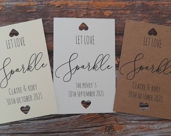 Wedding sparkler labels