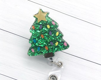 Christmas Tree Badge Reel Teacher Badge