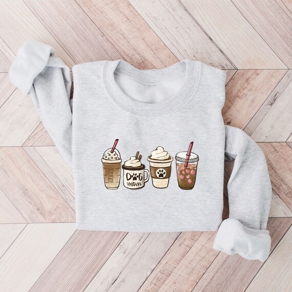 Dog Mom Coffee Sweatshirt but First Coffee I Love Coffee and My