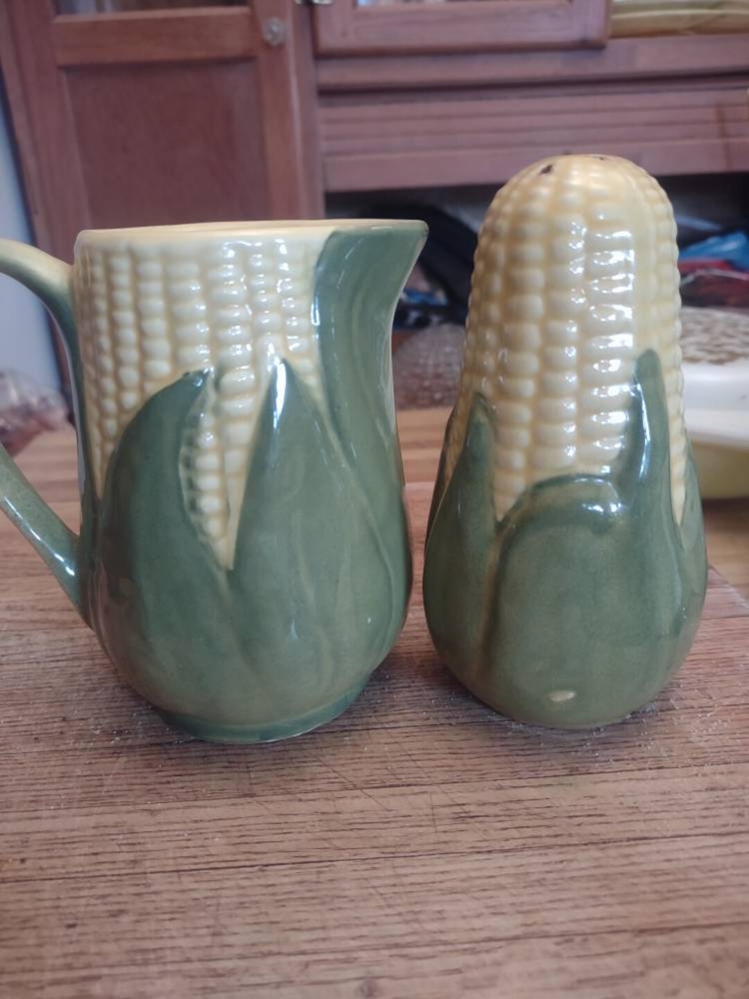 Shawnee Corn King Creamer and Shaker Etsy