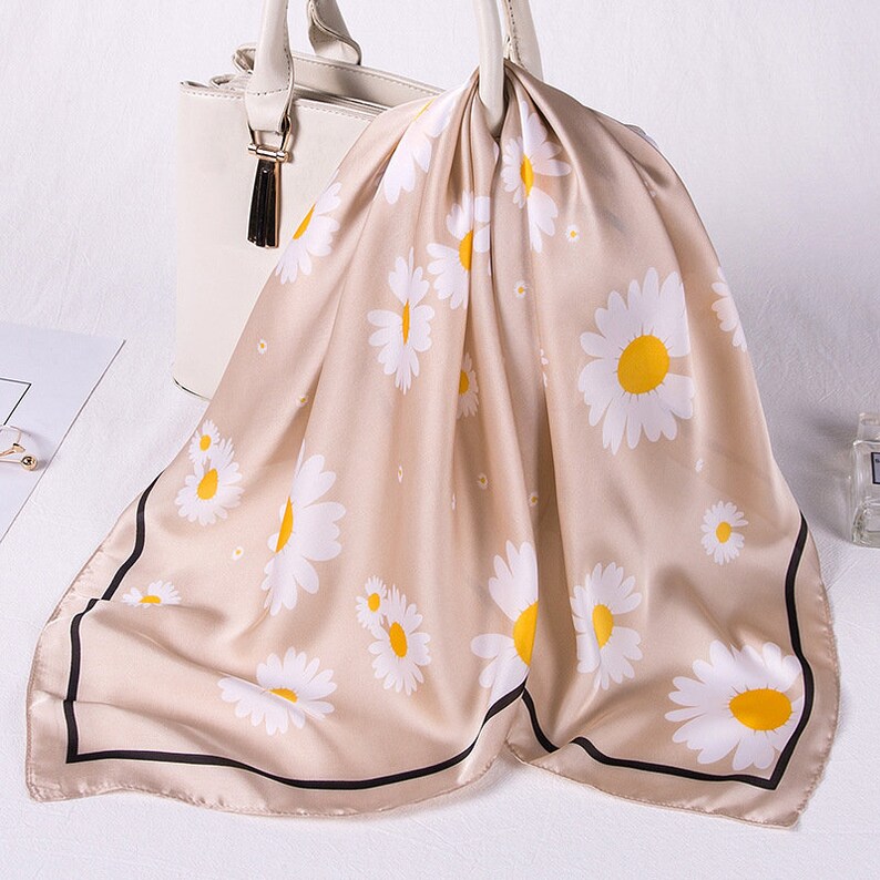 Silky Daisy Bandana Scarf Daily Bandana Etsy
