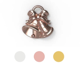 Lot de 800 breloques en forme de clochette de Noël en aluminium de