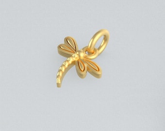 Sterling Silver Tiny Dragonfly Charm, Dragonfly Bracelet Charm, Earring Charm, Animal Charm, Dragonfly Jewelry
