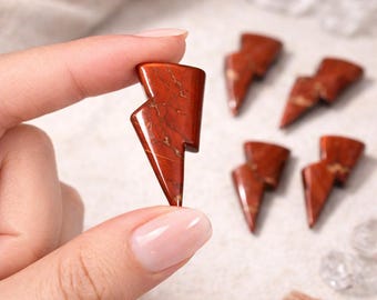 Rayo de jaspe rojo para hacer colgantes y joyas, piedra preciosa tallada natural
