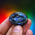 Gemstone Eye, Labradorite Carved EYE Oval  Cabochon, Crystal Carving, Loose Gemstone, Hand Crafted Gemstones chakra product logo