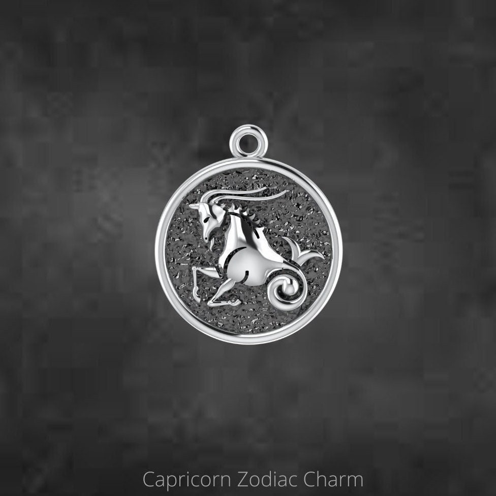 BULK 20 Capricorn Zodiac Silver Tone Charms SC6953 