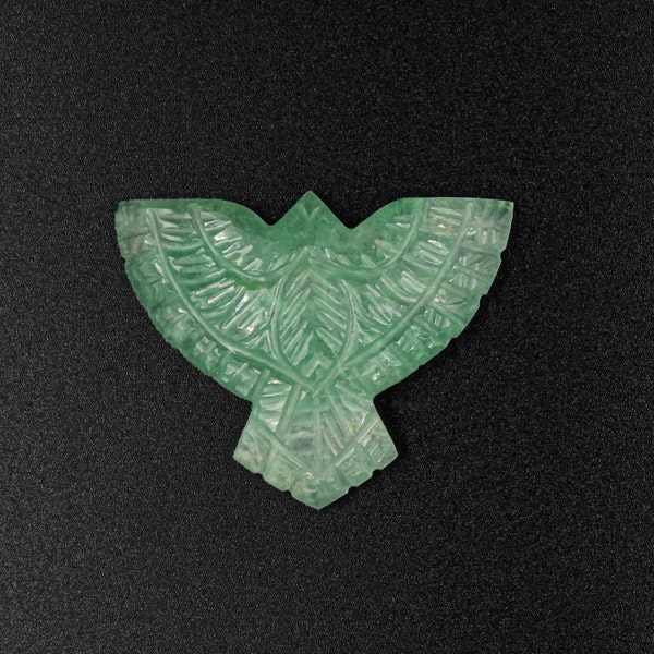 Natural Green Aventurine Eagle Carving, Carved Crystal Flying Eagle Gemstone, Bird Carving, Gemstone Carved, 3D Eagle Carved For Pendant