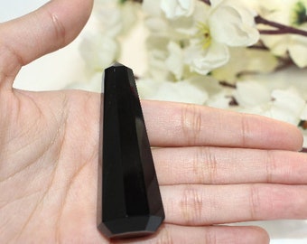 Black Obsidian Crystal Tower Point Gemstone Ring Holder Healing Stone Wand Stone Wholesale Stone Lot,Gift for her, Ringkegel,Healing crystal