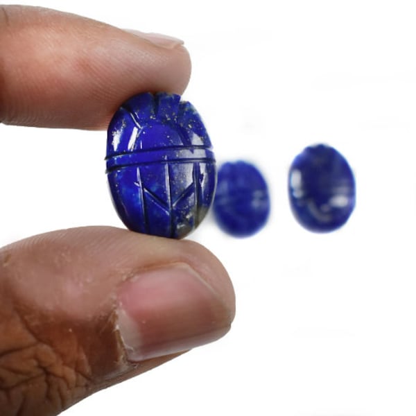 Lapis Lazuli Scarab Carving,  Beetle Gemstone, Lapis Carved Crystal, Egyptian Scarab, Carved Stone For DIY Jewelry Making in Wholesale Price