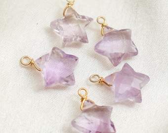 Natural Chocolate Moonstone Faceted Briolette Hand Carved Star Shape Gemstone, Star Earring 14k Gold Plated, June Birthstone Jewelry
