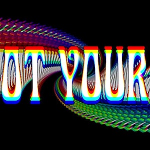 Large &quot;You Are Not Your Thoughts&quot; psychedelic bumper sticker