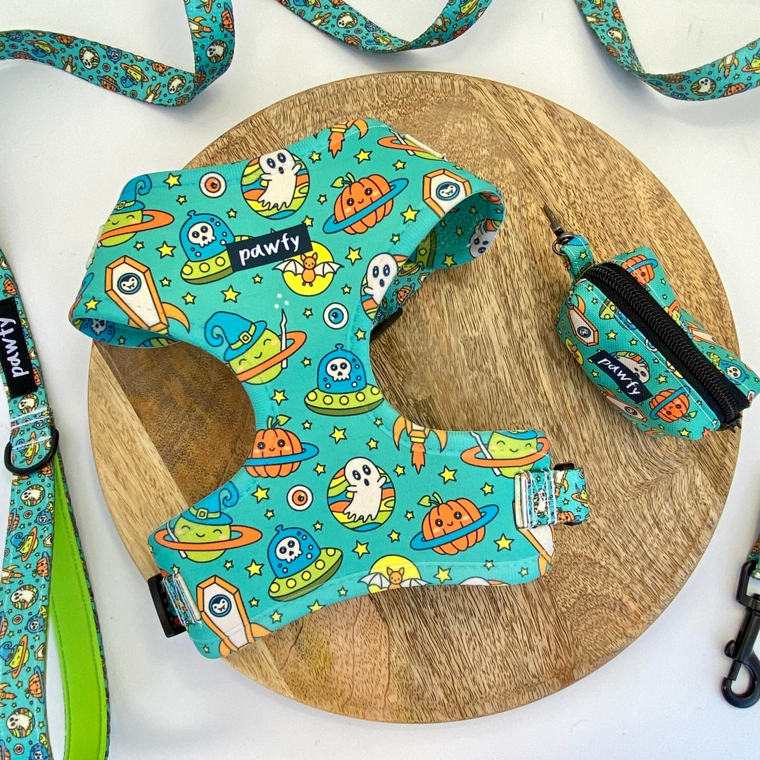 Halloween Dog Harness Custom Dog Harness With Name Custom Dog Etsy