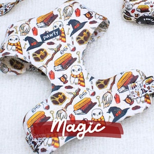 Magic Dog Harness Custom Dog Harness with Name Personalized Dog Vest Adjustable Dog Harness
