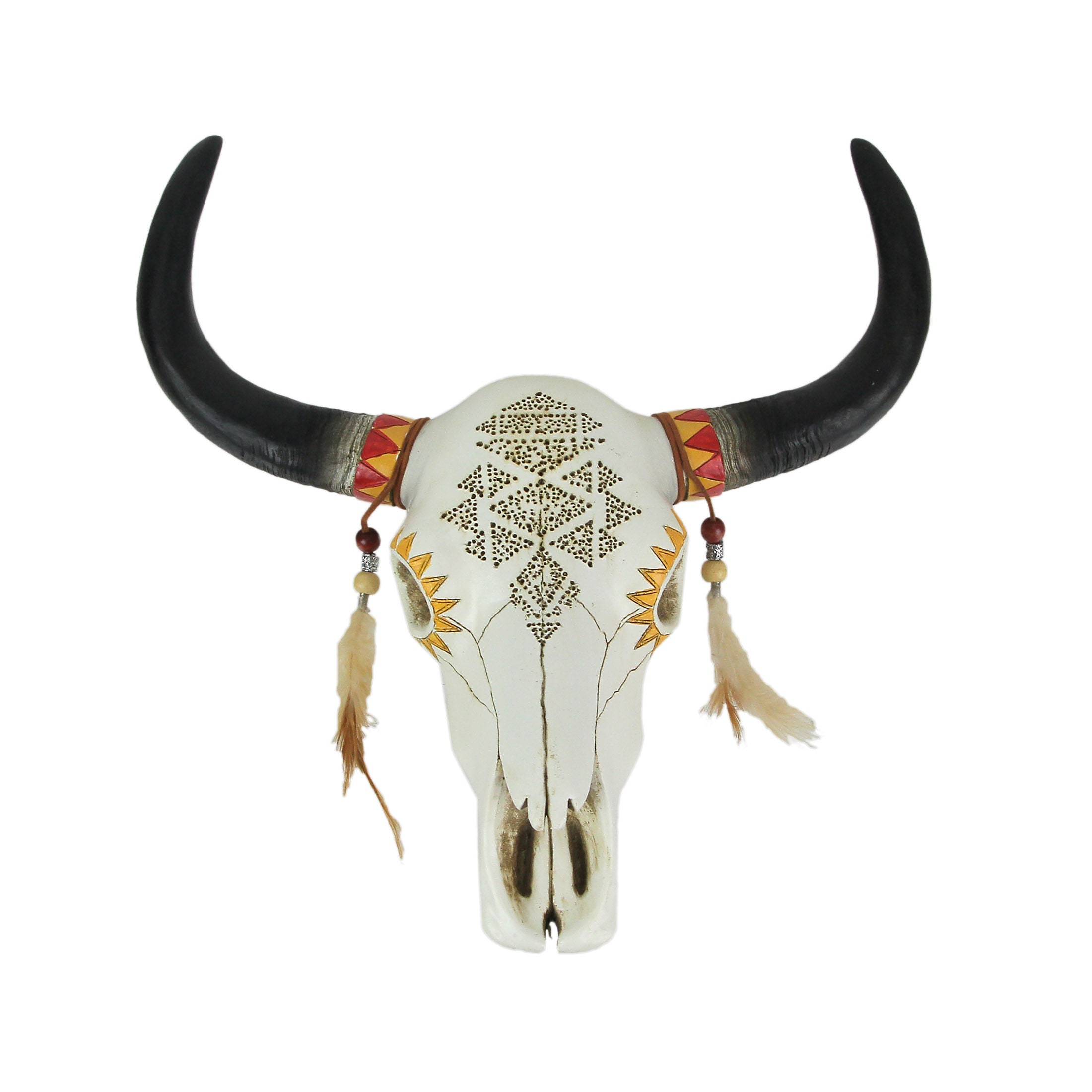 Zeckos Colorful Blue Tie Dye Steer Skull Wall Hanging Zeckos Colorful Blue Tie Dye Steer Skull Wall Hanging