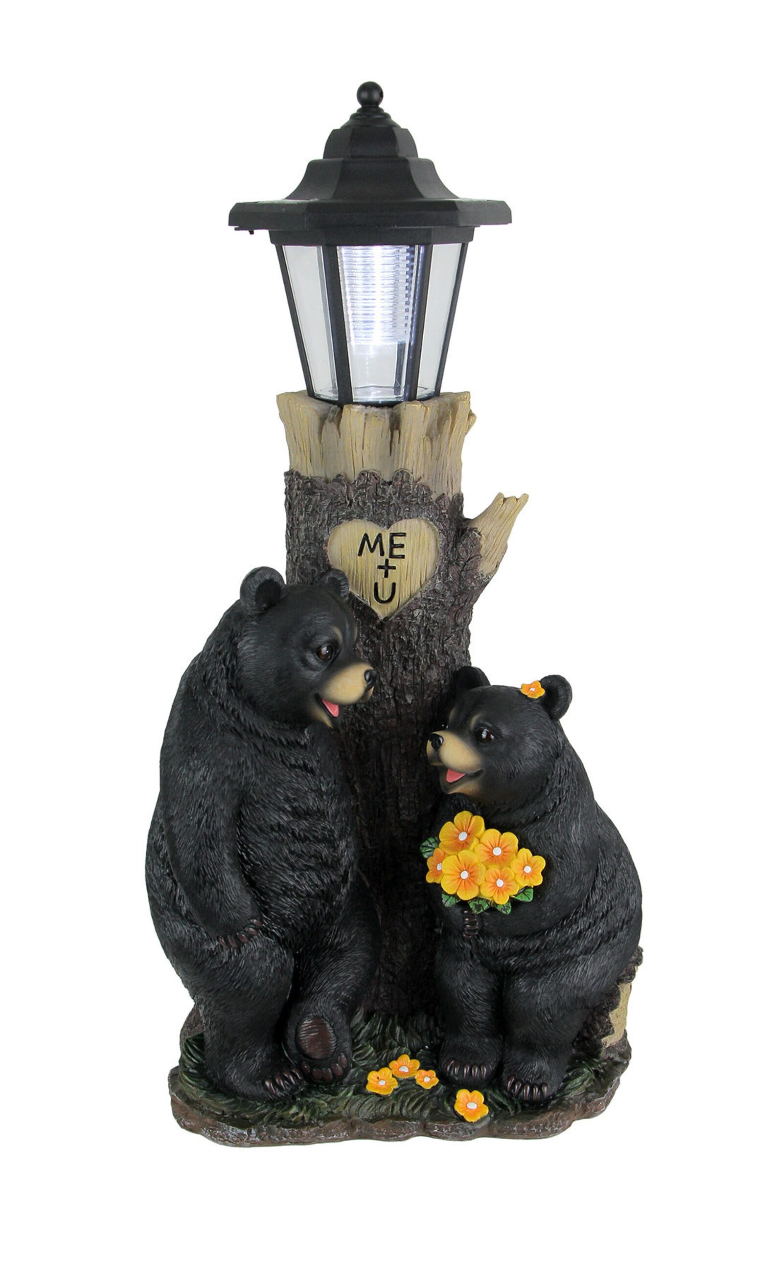 Bear First Date Solar LED Lantern Statue Outdoor Decorative Etsy