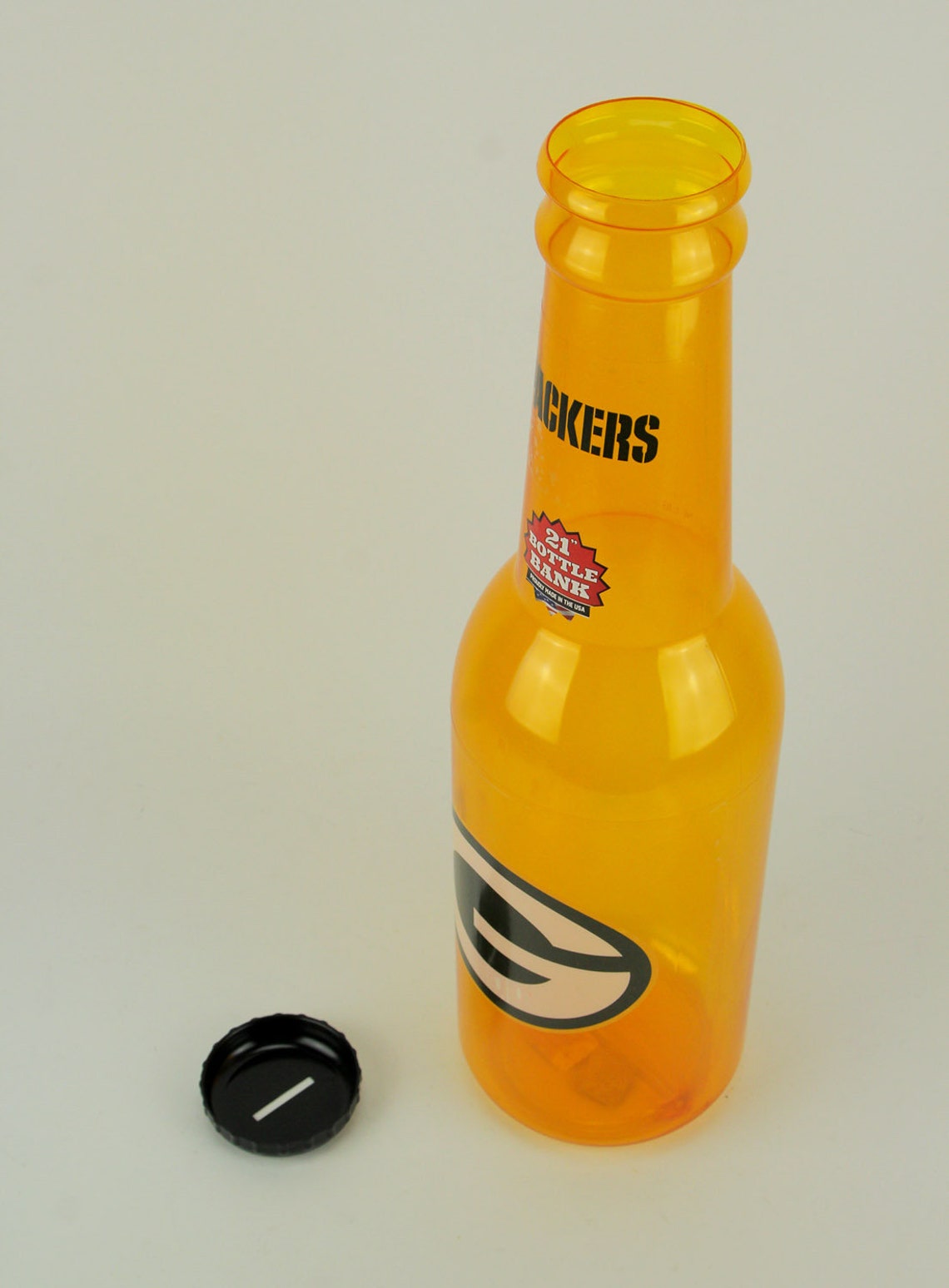 NFL Green Bay Packers Jumbo Bottle Coin Bank 21 inch Tall Etsy