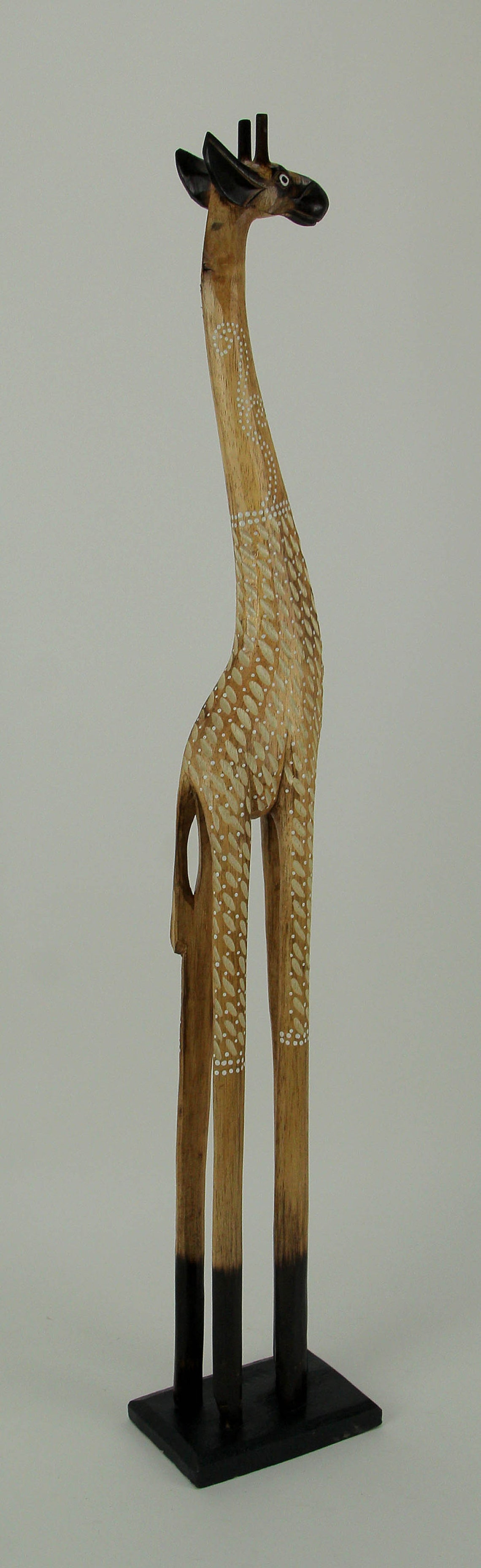 40 Inch Tall Hand Carved Standing Wooden Giraffe Statue Home Etsy