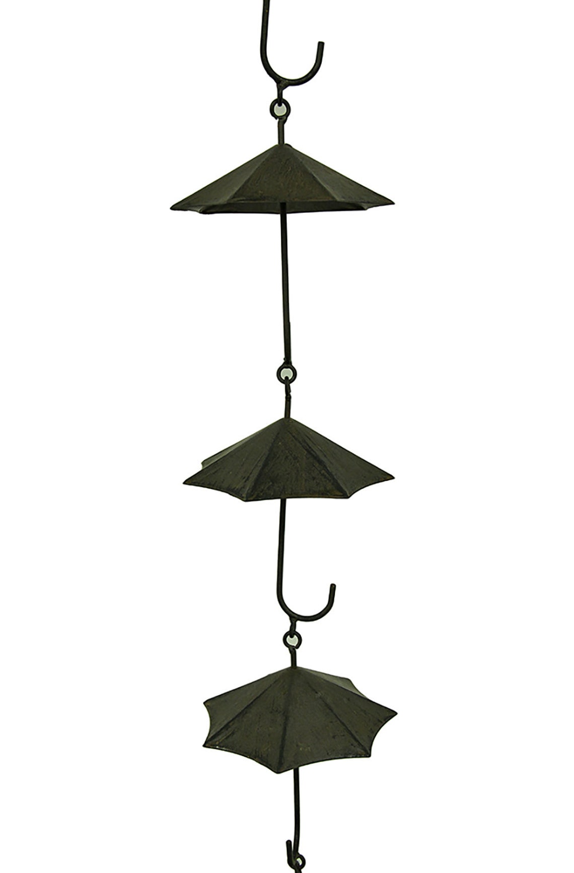 Copper Finish Metal Umbrellas Rain Chain w/Attached Hanger 48 Etsy