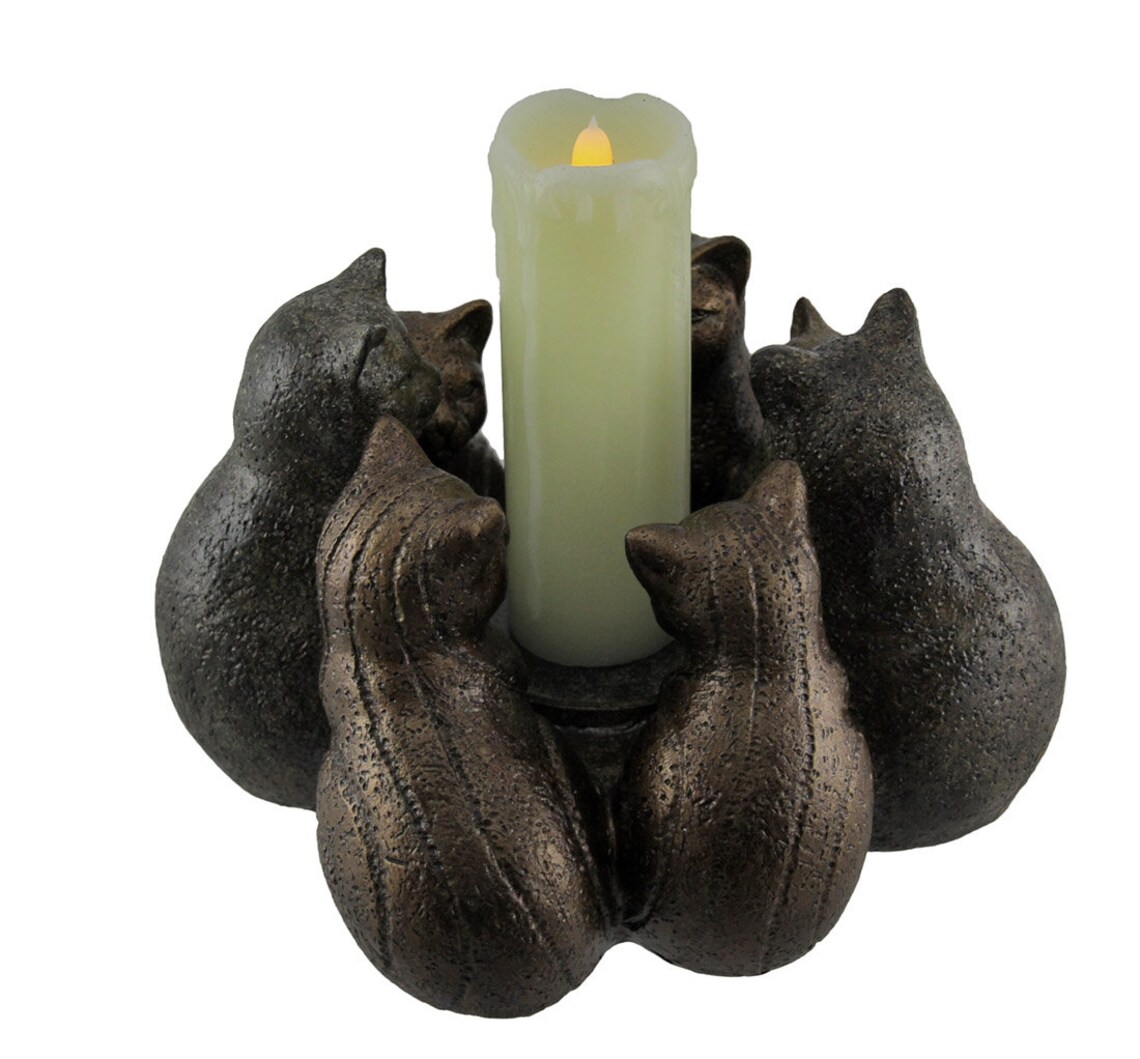 Kitty Cluster Circle of Cats Candle Holder Etsy
