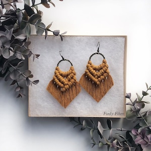 Handmade Fringe Hoop Earrings: Boho Statement Jewelry