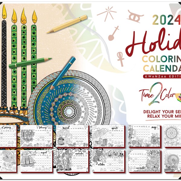 2024 Desk Blotter Calendar Etsy