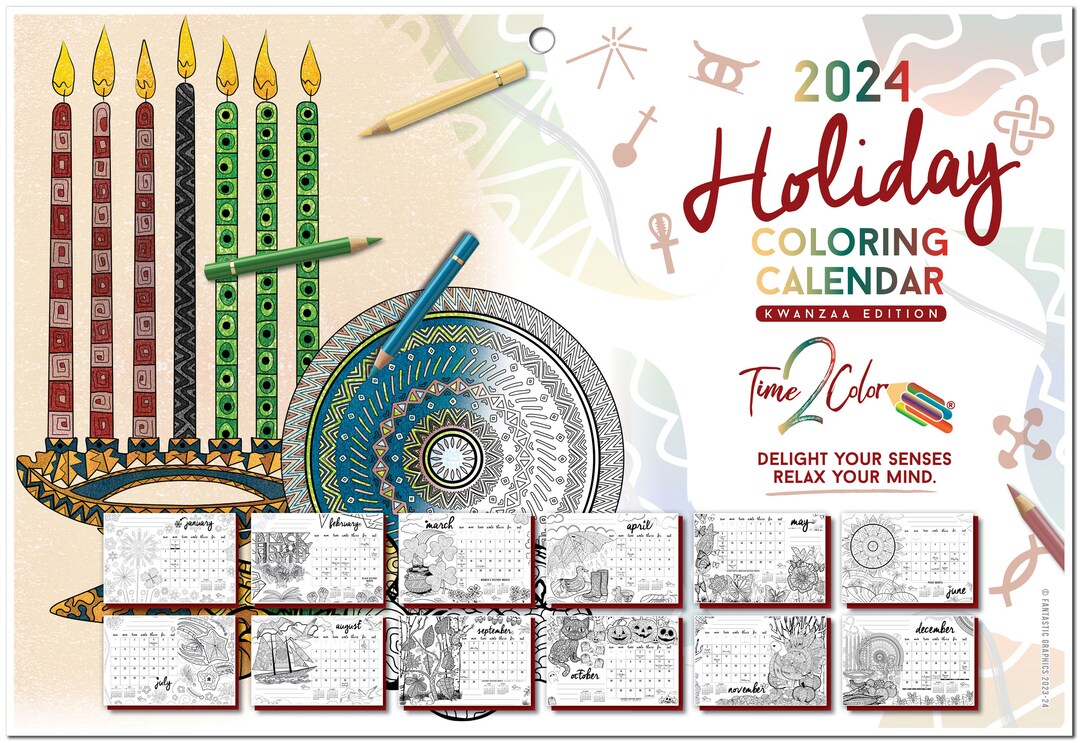 Time2color 2024 kwanzaa Edition Holiday Theme Wall Etsy