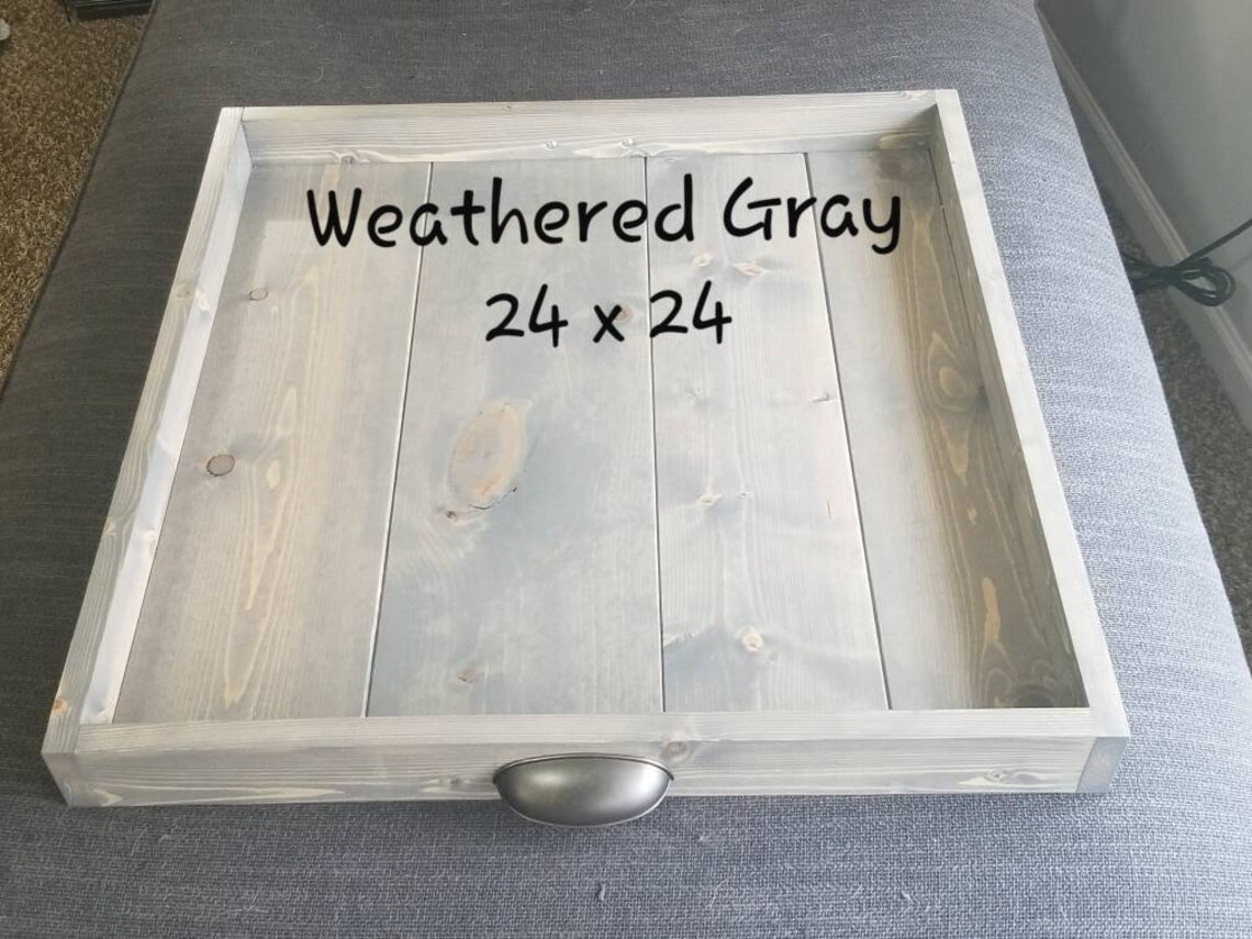 Large Ottoman Tray Wooden Ottoman Tray Square Coffee Table Etsy