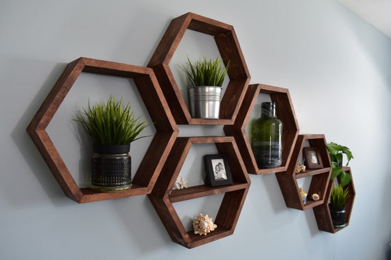 Hexagon Shelves Hexagon Shelf Wood 