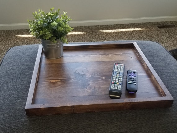 Large Ottoman Tray Wooden Ottoman Tray Square Coffee Table | Etsy