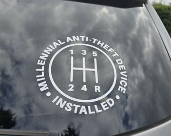 Millennial Anti Theft Decal