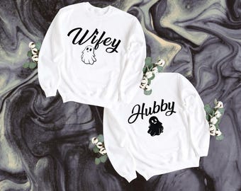 Halloween couples sweatshirt - ghosts