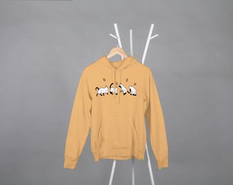 Kitten Ghosts- Halloween- Hoodie- Peach