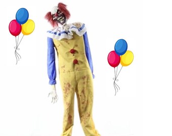 25% Off Halloween Animated Lifesize Twitching Clown Prop Haunted House NEW    - Free Shipping!