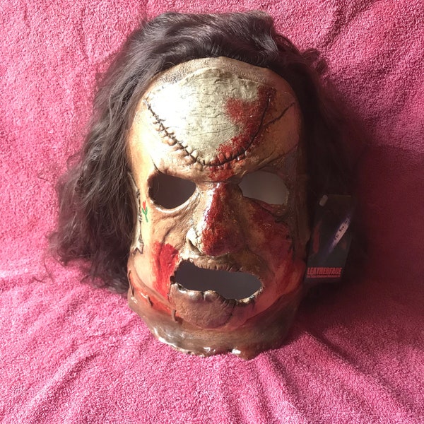 Leatherface Texas Chainsaw Massacre 3 Latex Deluxe Mask Trick or Treat Studios Brand New In Stock