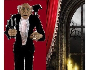 25% Off NEW Halloween Animated Lifesize Elderly Butler Prop Haunted House BRAND NEW Free shipping