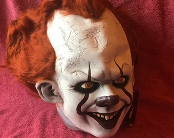 New IT Pennywise Deluxe With Hair Latex Clown Mask - Etsy