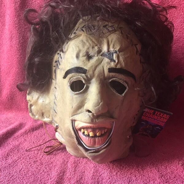 Brand New 1974 The Texas Chainsaw Massacre Leatherface Killing Latex Deluxe Mask Trick Or Treat Studios IN STOCK