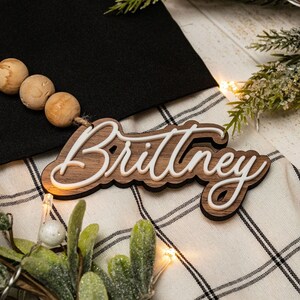 Christmas Stocking Tag | Modern Personalized Name Stocking Charm
