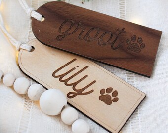 Personalized Wood Christmas Stocking Tag | Custom Name Charm