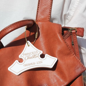 Disney Princess Luggage Tags | Disney Bag Name |  Personalized Princess Diaper Bag Baby Tag | Engraved Travel Gift | Disney Name Tag