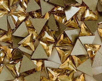 Swarovski 2720 Cosmic Delta Crystal Triangle Golden Shadow