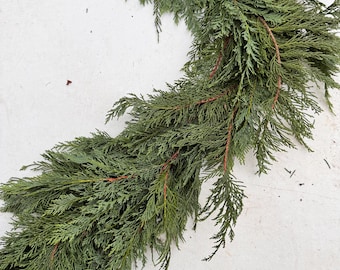 real cypress garland | fresh wedding garland