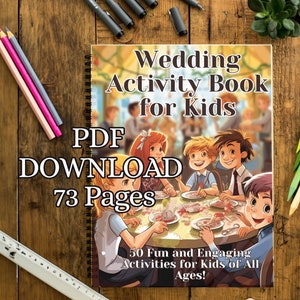 Wedding Activity Book For Kids | Kids Table Activity Pack | Kids Wedding Book | Instant Download PDF | Kid Coloring Book | Kids Fun