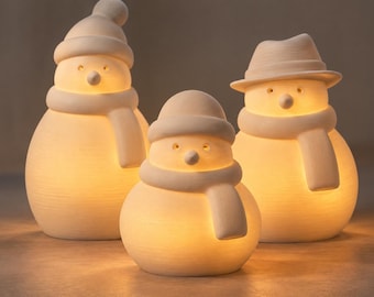 Sneeuwpoppen v3 STL-bestanden | LED-theelichtje | 3D-printbare set