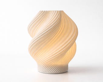 Sculptural Spiral Lamp STL: Scandinavian 3D Printed Vase Mode Light