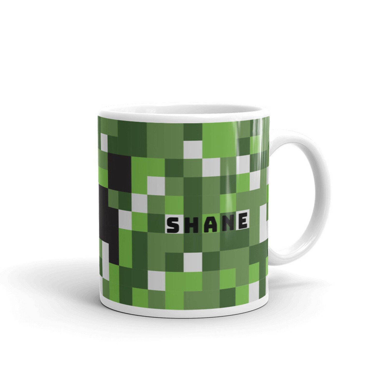 Minecraft Creeper Personalized Mug Minecraft Inspired Fan Art Etsy