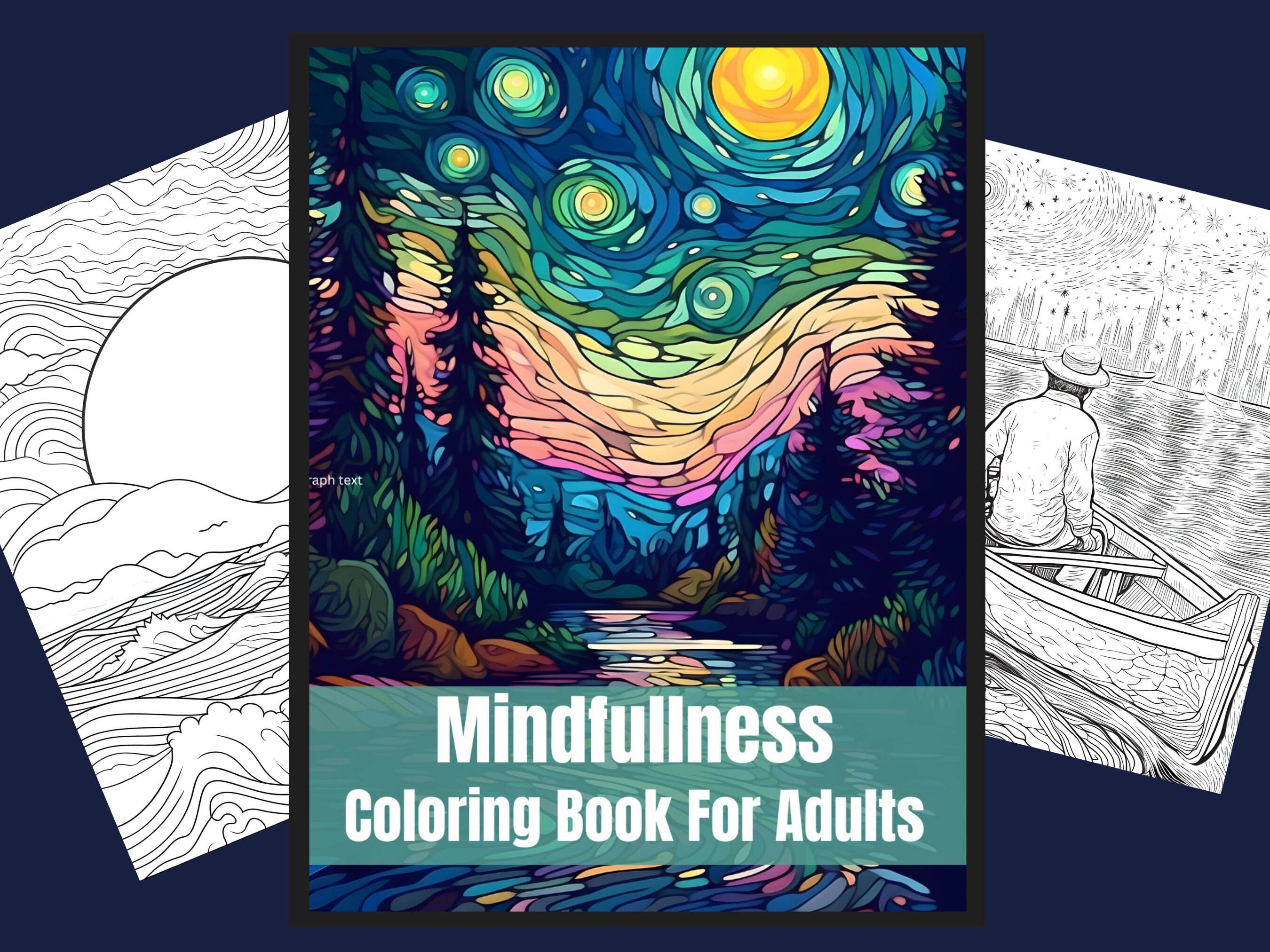 98 Page Anxiety Stress Relief Coloring Book for Adults Digital  Download-printable 